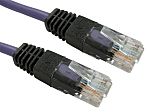 RS PRO, 3m Cat5e, Purple RJ45 to Male RJ45 Male, UTPShielded, Terminated PVC Sheath