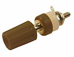 RS PRO 2mm Brown Terminal Post, 60V dc, 15A, 4BA Thread