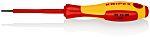 Knipex Hexagon Insulated Screwdriver, 2 mm Tip, 75 mm Blade, VDE/1000V, 175 mm Overall