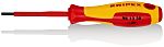 Knipex Hexagon Insulated Screwdriver, 3 mm Tip, 75 mm Blade, VDE/1000V, 182 mm Overall