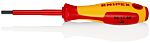 Knipex Hexagon Insulated Screwdriver, 4 mm Tip, 75 mm Blade, VDE/1000V, 182 mm Overall
