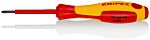 Knipex Phillips Insulated Screwdriver, PH0 Tip, 60 mm Blade, VDE/1000V, 162 mm Overall