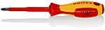 Knipex Phillips Insulated Screwdriver, PH2 Tip, 100 mm Blade, VDE/1000V, 212 mm Overall