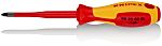 Knipex Pozidriv Insulated Screwdriver, PZ2 Tip, 100 mm Blade, VDE/1000V, 212 mm Overall
