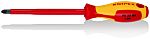 Knipex Pozidriv Insulated Screwdriver, PZ3 Tip, 150 mm Blade, VDE/1000V, 270 mm Overall