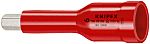 Knipex 1/2 in Drive 1/2in Bit Socket, Hexagonal Socket Screws, 8mm, VDE/1000V, 75 mm Overall Length