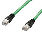 F Lutze Ltd, 1m Cat5e, Green RJ45 to Male RJ45 Male, Shielded, Terminated Polyurethane Sheath