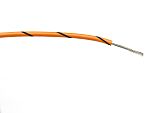 Black/Orange 0.5 mm² Hook Up Wire, 16/0.2 mm, 100m, PVC Insulation