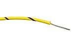 Black/Yellow 0.5 mm² Hook Up Wire, 16/0.2 mm, 100m, PVC Insulation