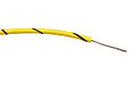 Black/Yellow 0.22 mm² Hook Up Wire, 7/0.2 mm, 100m, PVC Insulation