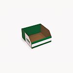 Kbins Cardboard Recycle Bin, 200mm x 200mm x 100mm, Green, White