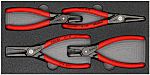 Knipex 4-Piece Circlip Plier Set, Angled, Straight Tip, 335 mm Overall