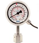 WIKA 1/4 in Analogue Pressure Gauge 7bar Back Entry 2in Outside Diameter