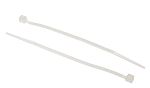 RS PRO Cable Tie, 100mm x 2.5 mm, Natural Nylon, Pk-500