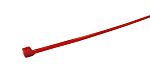 RS PRO Cable Tie, 100mm x 2.5 mm, Red Nylon, Pk-250