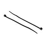 RS PRO Cable Tie, 190mm x 4.8mm, Black Nylon, Pk-250