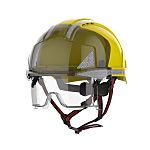 JSP EVO Yellow Safety Helmet with Chin Strap, Adjustable, Ventilated