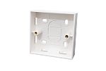 Amphenol Industrial HTC White Plastic Coated ABS Back Box, Wall Mount, 1 Gangs, 86x86x27mm