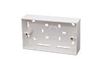 Amphenol Industrial HTC White Plastic Coated ABS Back Box, Wall Mount, 2 Gangs, 86x146x37mm