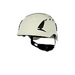 3M X5501V-CE White Safety Helmet with Chin Strap, Ventilated