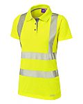 Leo Workwear L56 Yellow Women Hi Vis Polo Shirt, 22