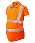 Leo Workwear L56 Orange Women Hi Vis Polo Shirt, 10