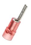 RS PRO Insulated Crimp Blade Terminal 10mm Blade Length, 0.5mm² to 1.5mm², 22AWG to 16AWG, Red