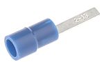 RS PRO Insulated Crimp Blade Terminal 13mm Blade Length, 1.5mm² to 2.5mm², 16AWG to 14AWG, Blue