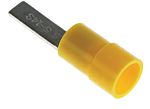 RS PRO Insulated Crimp Blade Terminal 14mm Blade Length, 4mm² to 6mm², 12AWG to 10AWG, Yellow