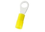 RS PRO Insulated Crimp Ring Terminal, M2 Stud Size, 0.2mm² to 0.5mm² Wire Size, Yellow