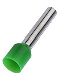 RS PRO Insulated Bootlace Ferrule, 6mm Pin Length, 1.1mm Pin Diameter, 0.34mm² Wire Size, Green