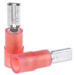 RS PRO Red Insulated Female Spade Connector, Double Crimp, 2.8 x 0.5mm Tab Size, 0.5mm² to 1.5mm²