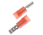 RS PRO Red Insulated Female Spade Connector, Double Crimp, 2.8 x 0.8mm Tab Size, 0.5mm² to 1.5mm²