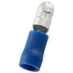 RS PRO Insulated Male Crimp Bullet Connector, 1.5mm² to 2.5mm², 16AWG to 14AWG, 5mm Bullet diameter, Blue