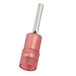 RS PRO Insulated, Tin Crimp Pin Connector, 0.5mm² to 1.5mm², 22AWG to 16AWG, 1.9mm Pin Diameter, 12mm Pin Length, Red