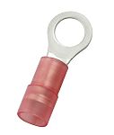 RS PRO Insulated Crimp Ring Terminal, M5 Stud Size, 0.5mm² to 1.5mm² Wire Size, Red