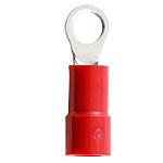 RS PRO Insulated Crimp Ring Terminal, M3.5 Stud Size, 0.5mm² to 1.5mm² Wire Size, Red