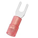 RS PRO Insulated Crimp Spade Connector, 0.5mm² to 1.5mm², 22AWG to 16AWG, 3.2mm Stud Size Nylon, Red