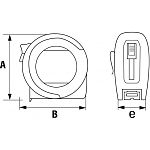 SAM UB 3mm Tape Measure, Metric & Imperial