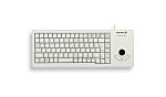 CHERRY Wired USB Compact Keyboard, QWERTY, Light Grey