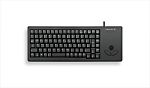 CHERRY Wired USB Compact Trackball Keyboard, QWERTY (Italy), Black