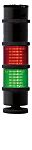 Signální věž LED 12 světelných prvků barva Zelená/červená 24 V AC/DC