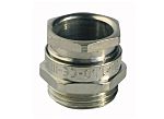 Capri ISOCAP Series Silver Nickel Plated Brass Cable Gland, M12 Thread, 3mm min., 6mm max., IP66