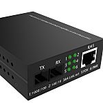 Ethernetový převodník médií, Jednotný režim, Poloviční duplex/Plný duplex, RJ45, ST, 10/100Mbit/s, přenosová