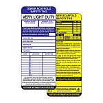 10Each x 'Tower Scaffold Safety Tag' Lockout Tag