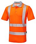 PULSAR LFE901 Orange Men Hi Vis Polo Shirt, 2XLin