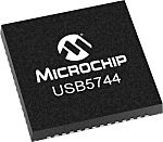 Controlador USB Microchip USB5744B-I/2GX01, 56 pines, VQFN, 480/12/1.5/5000Mbps, USB 3.1, 3,3 V