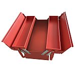 Caja para herramientas RS PRO, Rojo, Acero, Con Bandejas Extensibles, 435 x 200 x 160mm
