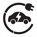 EV charging point symbol Stencil - (850