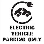 Electric vehicle parking only with symbo